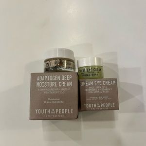 Youth to the people moisture cream 7.4ml and dream eye cream 3ml
